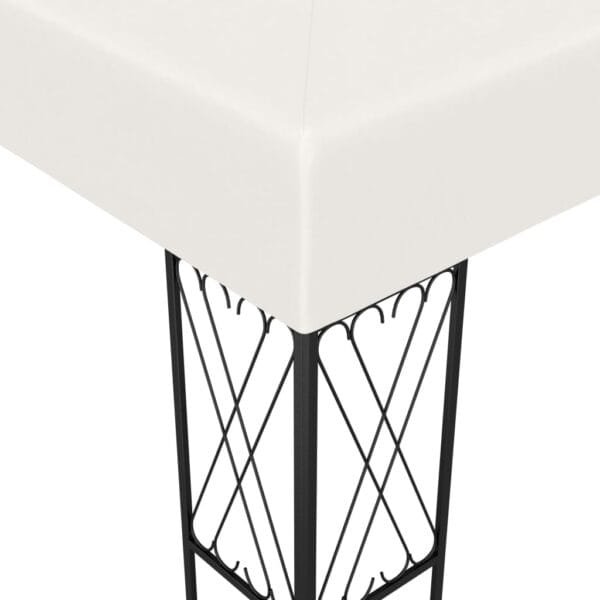 Altana ze sznurem lampek LED, 3x3 m, kremowa tkanina - obrazek 5