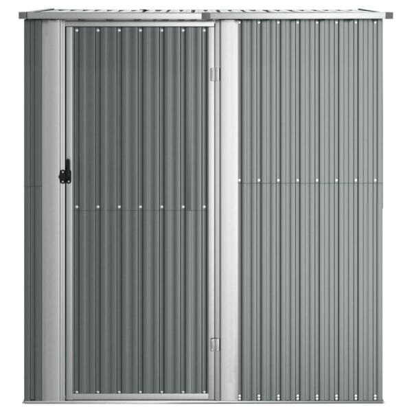 Domek ogrodowy, szopa, szara, 180,5x97x209,5 cm, stal - obrazek 3