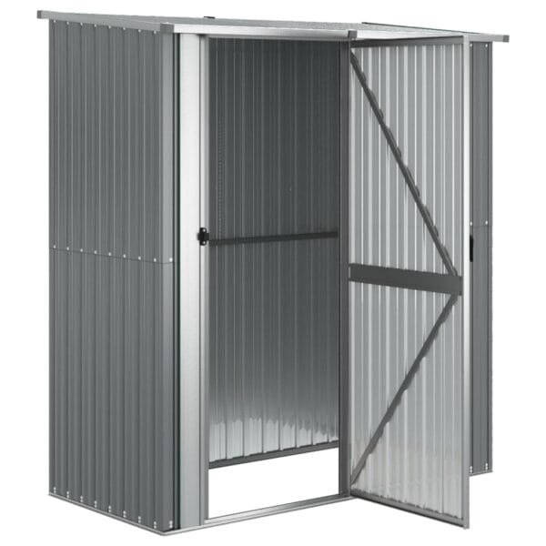 Domek ogrodowy, szopa, szara, 180,5x97x209,5 cm, stal - obrazek 4