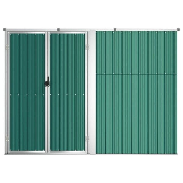 Domek ogrodowy, szopa, zielona, 225x89x161 cm, stal galwanizowana - obrazek 4