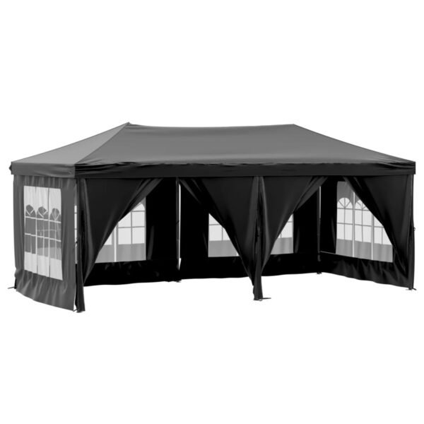 Składany namiot imprezowy ze ściankami, czarny, 3x6 m - obrazek 2