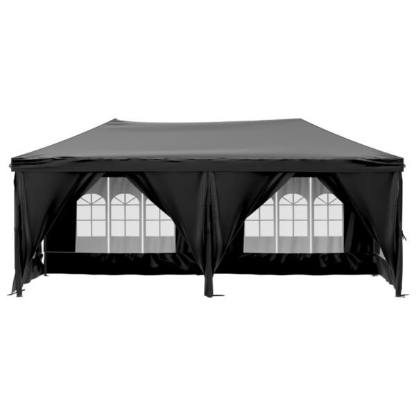 Składany namiot imprezowy ze ściankami, czarny, 3x6 m - obrazek 3