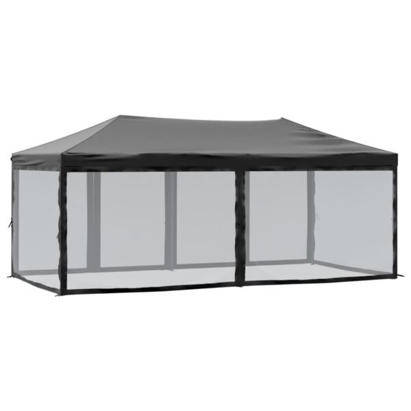 Składany namiot imprezowy ze ściankami, czarny, 3x6 m - obrazek 5