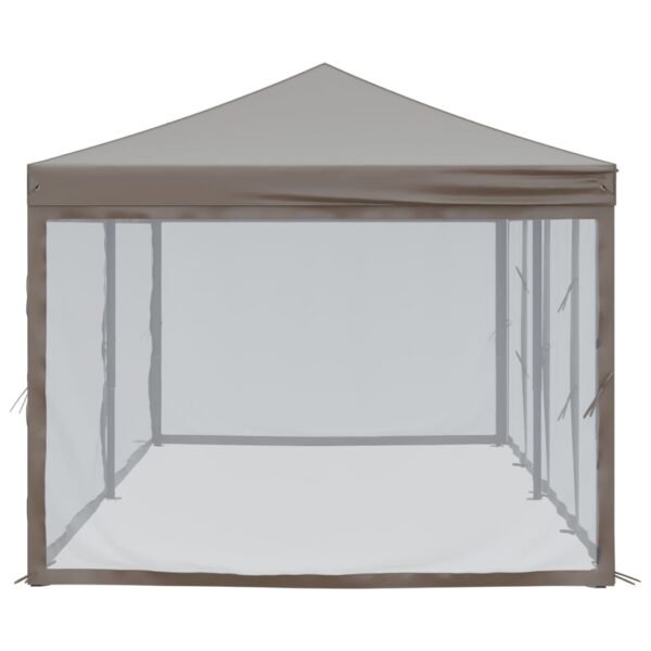 Składany namiot imprezowy ze ściankami, kolor taupe, 3x6 m - obrazek 4