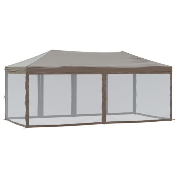Składany namiot imprezowy ze ściankami, kolor taupe, 3x6 m - obrazek 5