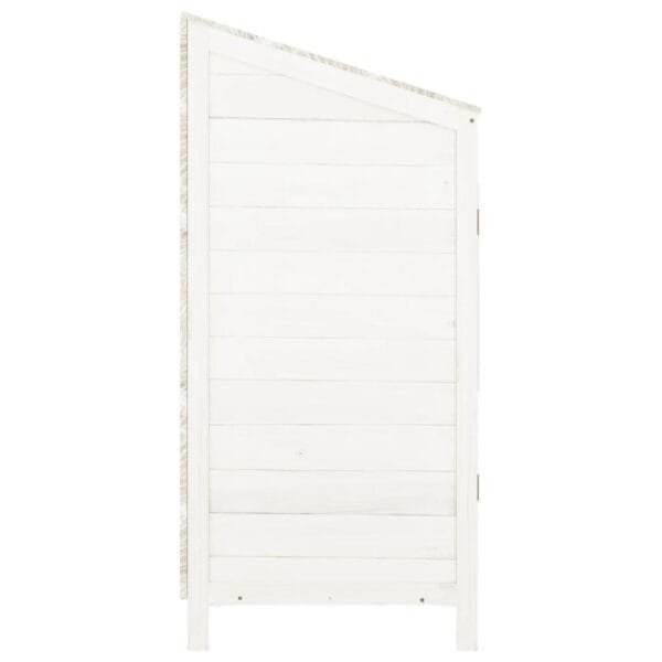 Szopa ogrodowa, biała, 55x52x112 cm, lite drewno jodłowe - obrazek 5