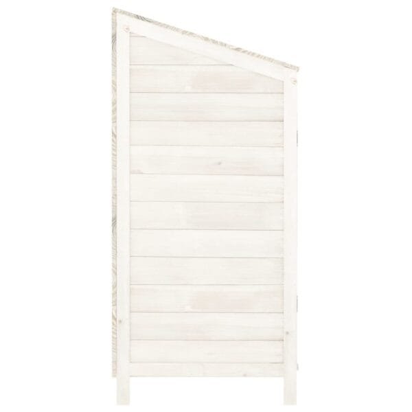 Domek ogrodowy, szopa, biała, 102x52x112 cm, lite drewno jodłowe - obrazek 5
