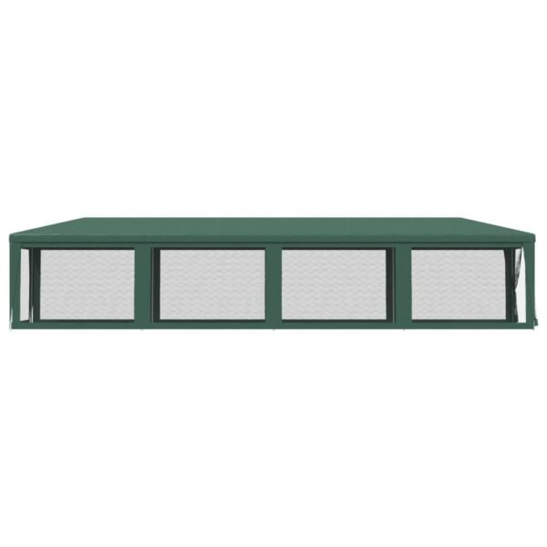 Namiot imprezowy z 10 ścianami z siatki, zielony, 3x12 m, HDPE - obrazek 4