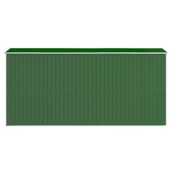 Domek ogrodowy, szopa zielona, 192x440x223 cm, stal galwanizowana - obrazek 5