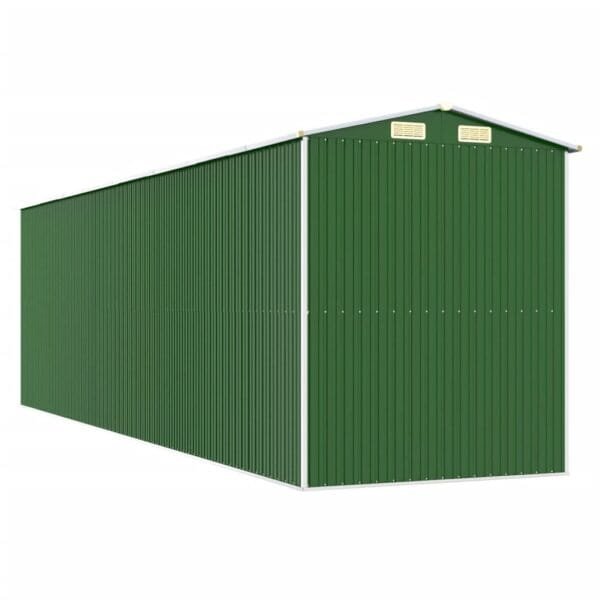 Domek ogrodowy, szopa zielona, 192x689x223 cm, stal galwanizowana - obrazek 6