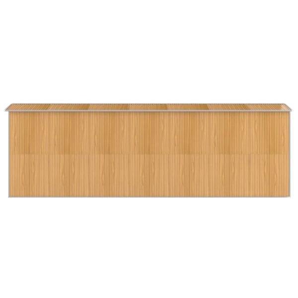Domek ogrodowy, szopa jasnobrązowa 192x606x223 cm, stal galwanizowana - obrazek 5