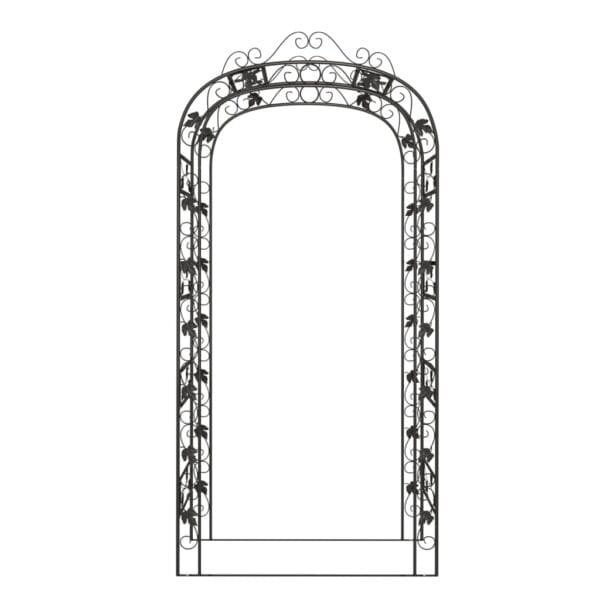 Pergola ogrodowa, czarna, 116x45x240 cm, stalowy - obrazek 3