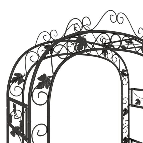 Pergola ogrodowa, czarna, 116x45x240 cm, stalowy - obrazek 5