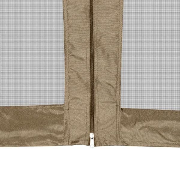 Zadaszenie ogrodowe ze ścianami, sześciokątne, 3,6x3,1 m, taupe - obrazek 9