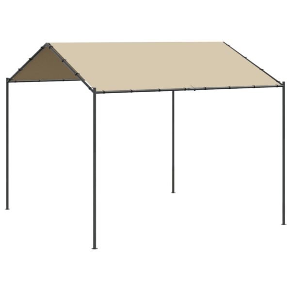 Baldachim ogrodowy, beżowy, 3x3 m, stal i tkanina - obrazek 2