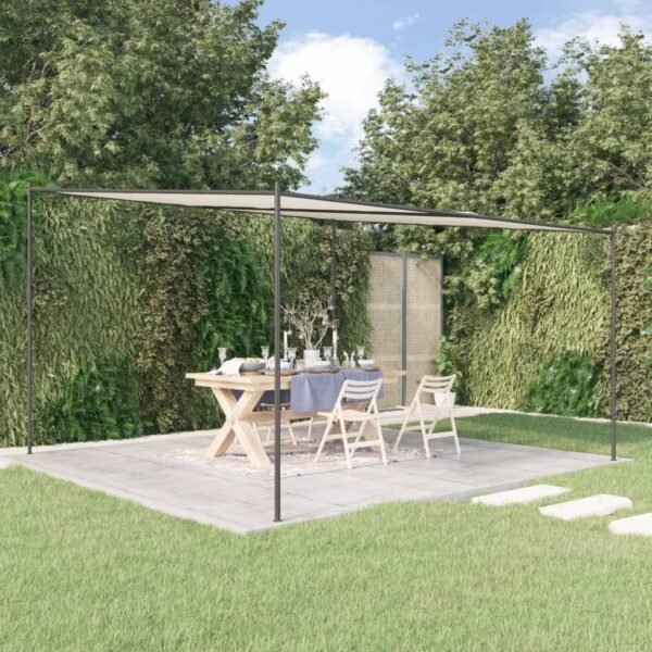 Altana, biała, 4x4 m, 180 g/m², tkanina i stal