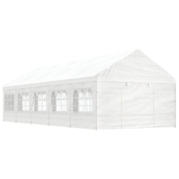 Namiot imprezowy z dachem, biały, 11,15x4,08x3,22 m, polietylen