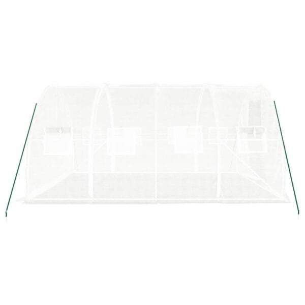 Tunel ogrodowy profesjonalny do upraw, biały, 12 m² 4x3x2 m - obrazek 5