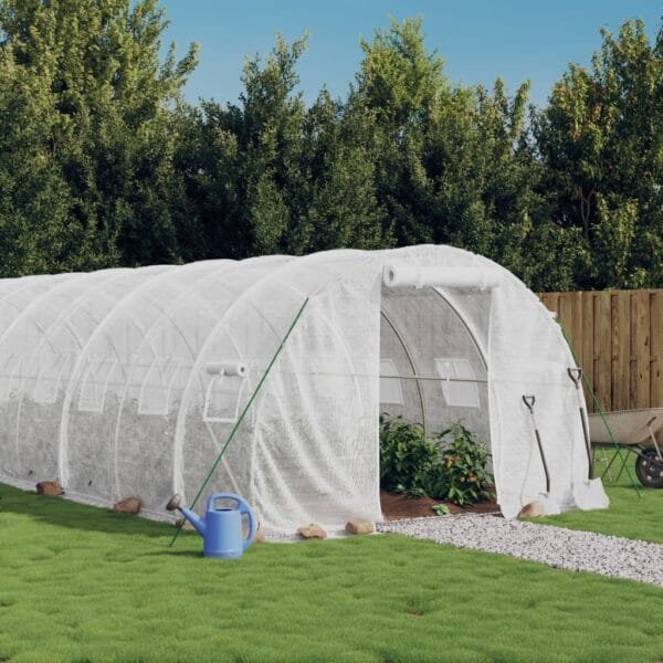 Tunel ogrodowy profesjonalny do upraw, biały, 18 m², 6x3x2 m