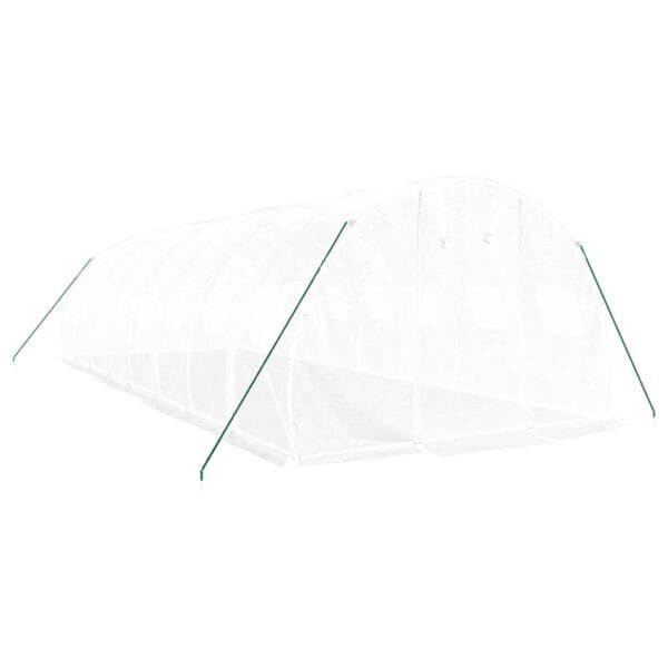 Tunel ogrodowy profesjonalny do upraw, biały, 24 m², 8x3x2 m - obrazek 3