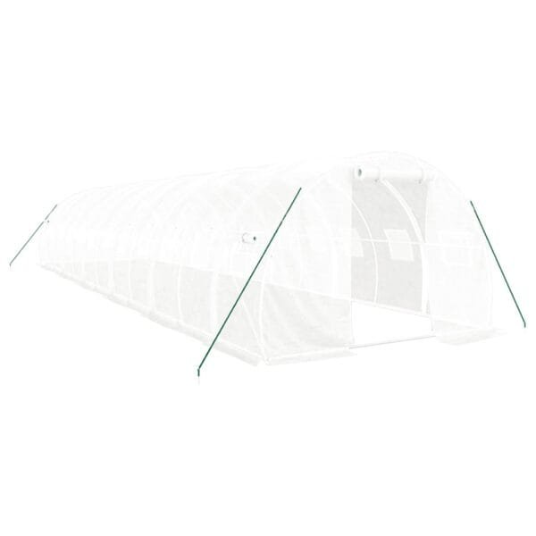 Tunel ogrodowy profesjonalny do upraw, biały, 36 m², 12x3x2 m - obrazek 2