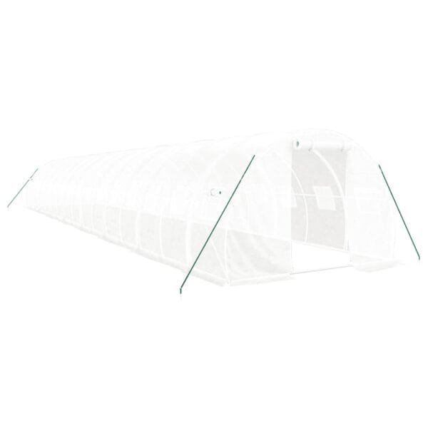 Tunel ogrodowy profesjonalny do upraw, biały, 48 m², 16x3x2 m - obrazek 2