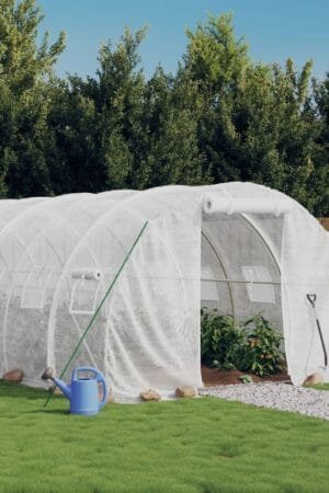 Tunel ogrodowy profesjonalny do upraw, biały, 48 m², 16x3x2 m