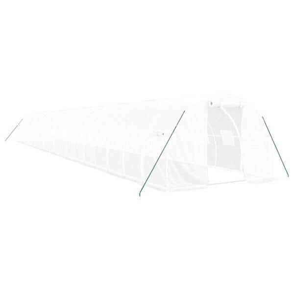 Tunel ogrodowy profesjonalny do upraw, biały, 60 m², 20x3x2 m - obrazek 2