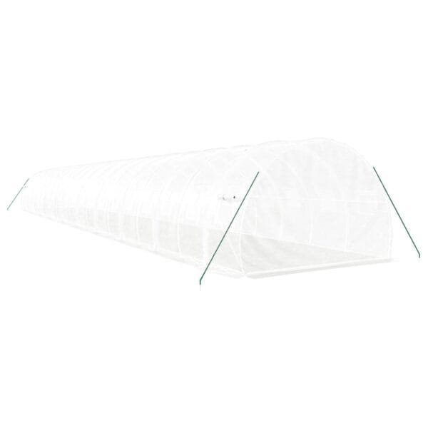 Tunel ogrodowy profesjonalny do upraw, biały, 60 m², 20x3x2 m - obrazek 6