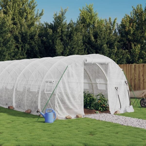 Tunel ogrodowy profesjonalny do upraw, biały, 60 m², 20x3x2 m