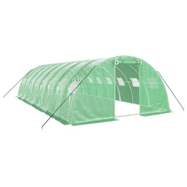 Tunel ogrodowy profesjonalny do upraw, zielony, 32 m², 8x4x2 m - obrazek 2