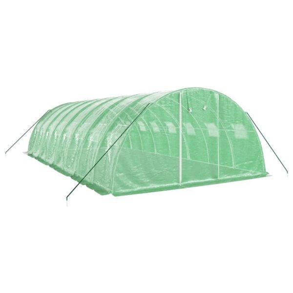 Tunel ogrodowy profesjonalny do upraw, zielony, 32 m², 8x4x2 m - obrazek 3