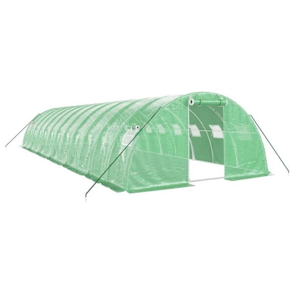 Tunel ogrodowy profesjonalny do upraw, zielony, 48 m², 12x4x2 m - obrazek 2