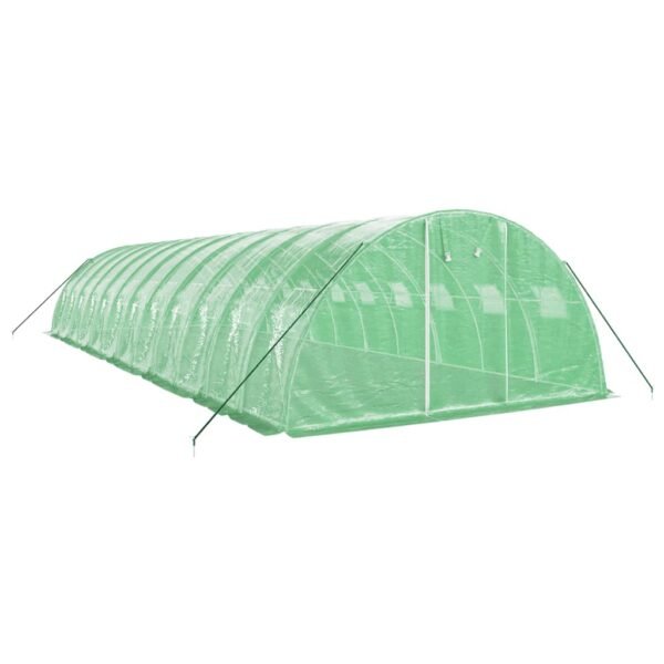 Tunel ogrodowy profesjonalny do upraw, zielony, 48 m², 12x4x2 m - obrazek 3