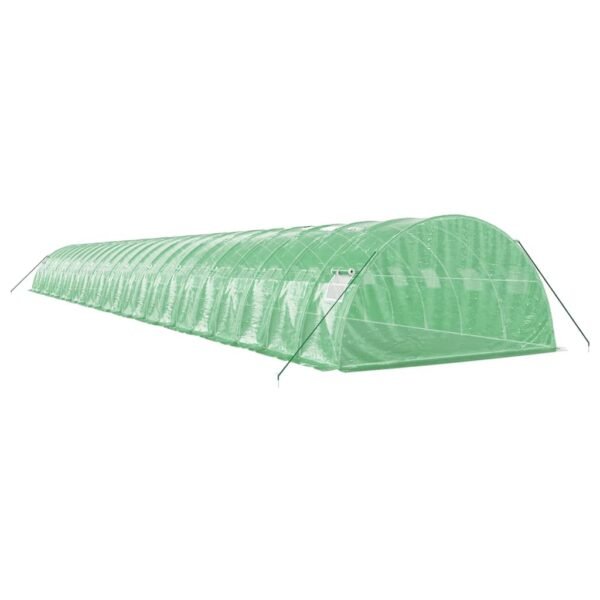 Tunel ogrodowy profesjonalny do upraw, zielony, 96 m², 24x4x2 m - obrazek 6