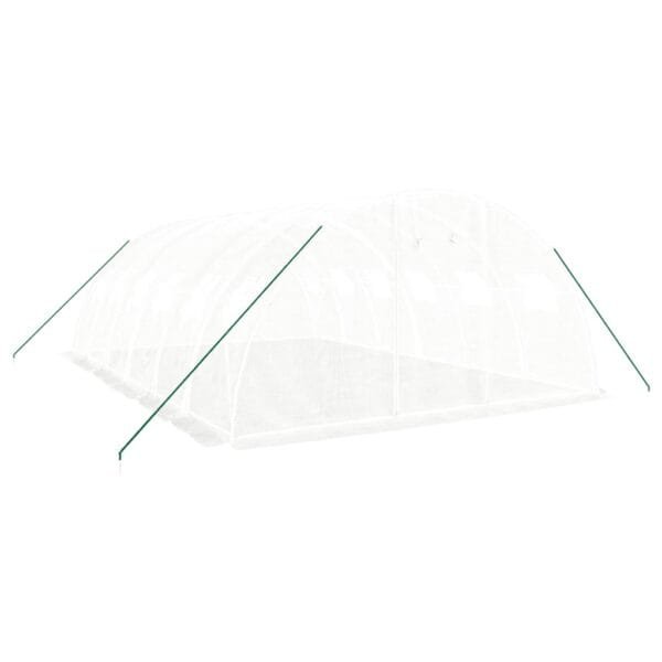 Tunel ogrodowy profesjonalny do upraw, biały, 24 m², 6x4x2 m - obrazek 3