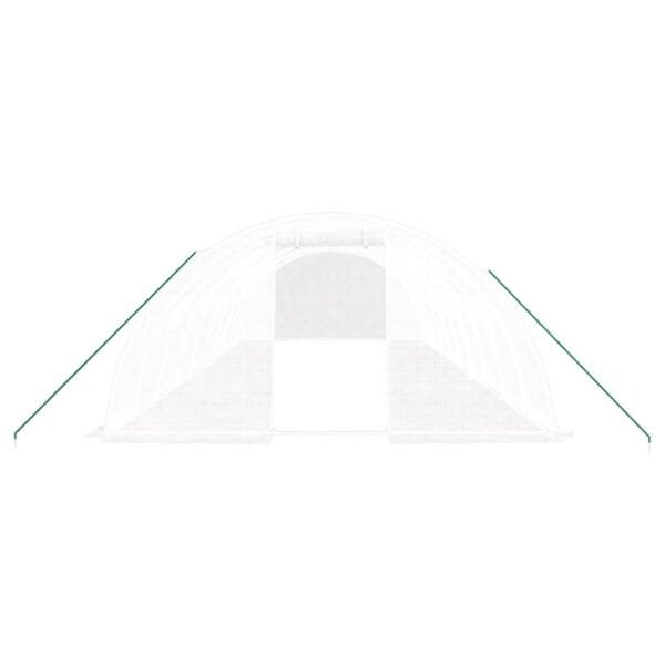 Tunel ogrodowy profesjonalny do upraw, biały, 40 m², 10x4x2 m - obrazek 4