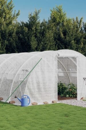 Tunel ogrodowy profesjonalny do upraw, biały, 64 m², 16x4x2 m