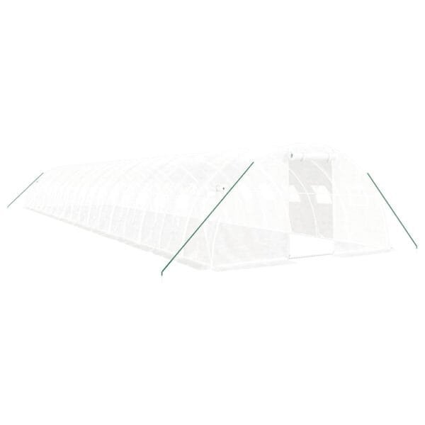 Tunel ogrodowy profesjonalny do upraw, biały, 72 m², 18x4x2 m - obrazek 2