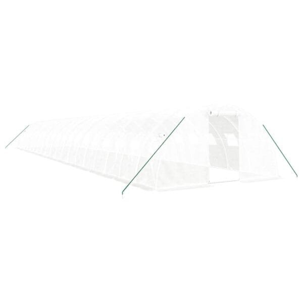 Tunel ogrodowy profesjonalny do upraw, biały, 80 m², 20x4x2 m - obrazek 2