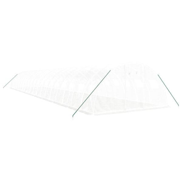 Tunel ogrodowy profesjonalny do upraw, biały, 80 m², 20x4x2 m - obrazek 3