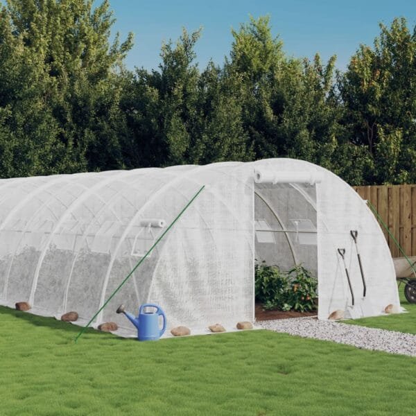 Tunel ogrodowy profesjonalny do upraw, biały, 80 m², 20x4x2 m
