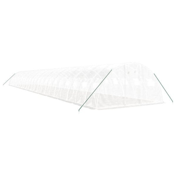 Tunel ogrodowy profesjonalny do upraw, biały, 96 m², 24x4x2 m - obrazek 3