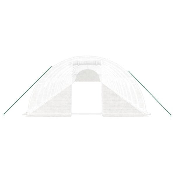 Tunel ogrodowy profesjonalny do upraw, biały, 96 m², 24x4x2 m - obrazek 4