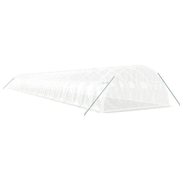 Tunel ogrodowy profesjonalny do upraw, biały, 96 m², 24x4x2 m - obrazek 6