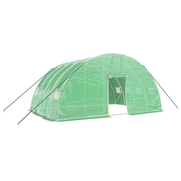 Tunel ogrodowy profesjonalny do upraw, zielony, 24 m², 6x4x2,85 m - obrazek 2