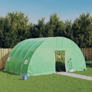 Tunel ogrodowy profesjonalny do upraw, zielony, 24 m², 6x4x2,85 m
