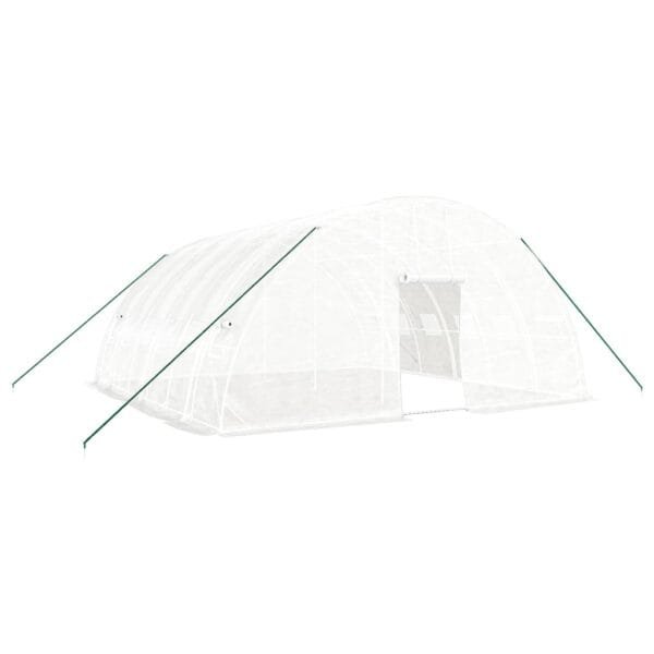 Tunel ogrodowy profesjonalny do upraw, biały, 36 m², 6x6x2,85 m - obrazek 2