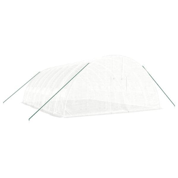 Tunel ogrodowy profesjonalny do upraw, biały, 48 m², 8x6x2,85 m - obrazek 3