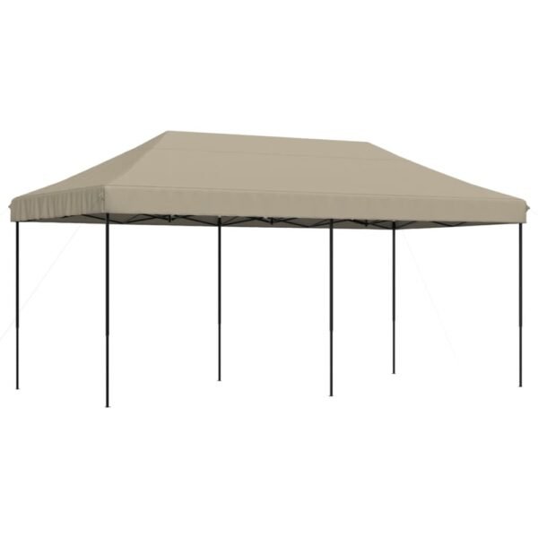 Składany namiot imprezowy typu pop-up, taupe, 580x292x315 cm - obrazek 2